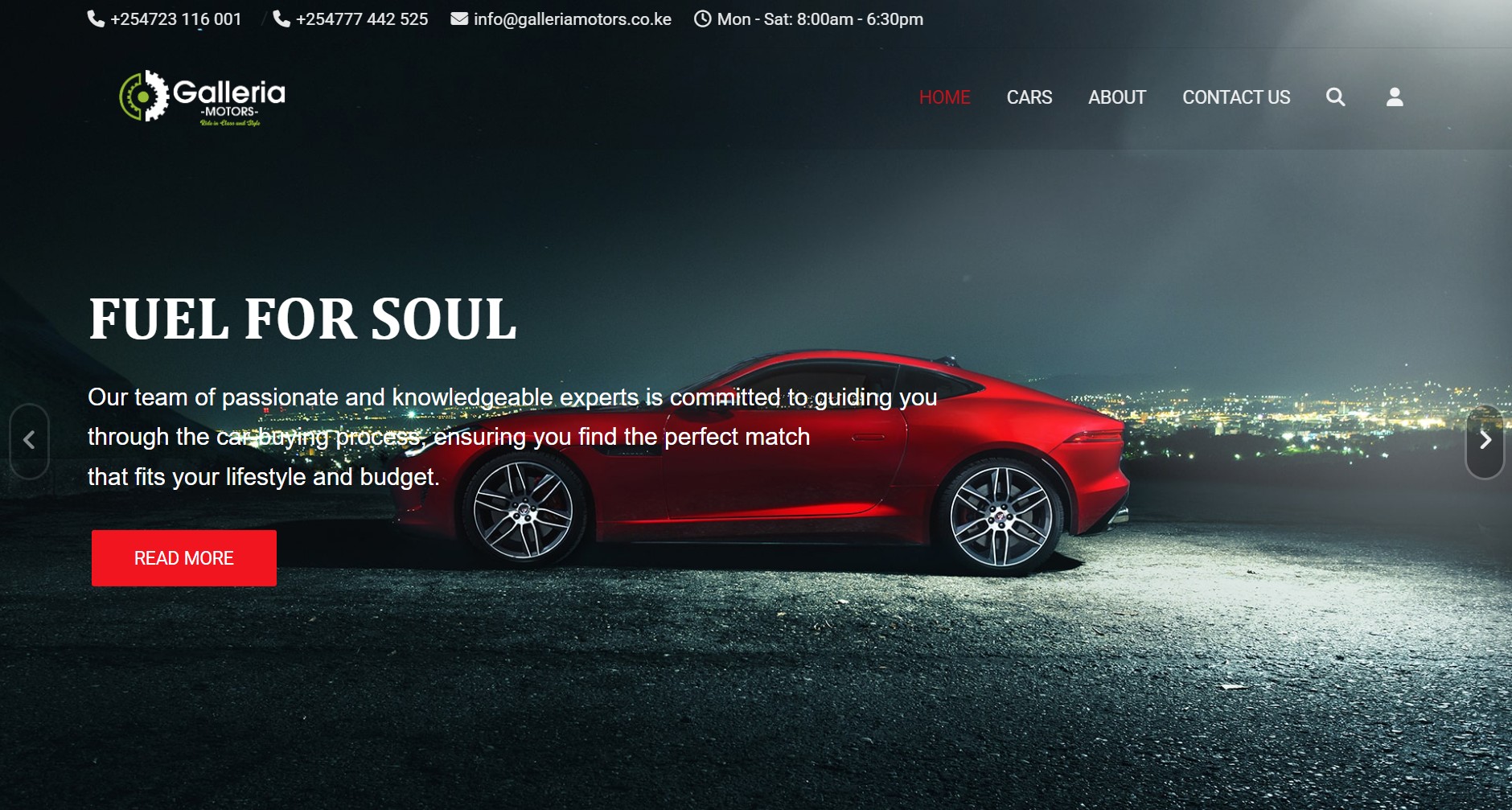 Galleria Motors Website